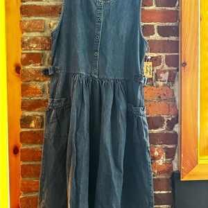 Eddie Bauer Denim Midi Dress in Washed Blue